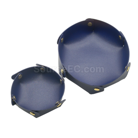 Customization Circular PU leather storage box Corporate Gifts