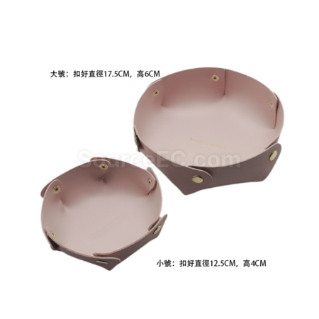 Customization Circular PU leather storage box Corporate Gifts