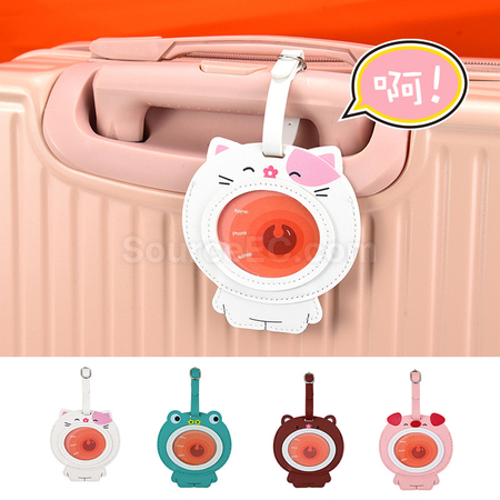 Customization Cartoon PU Luggage Tag Corporate Gifts
