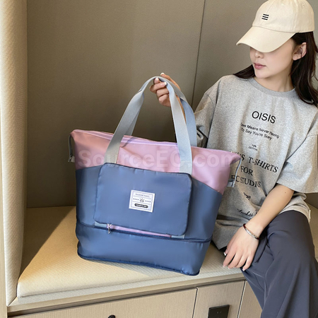 Customization Large-Capacity Color-Blocked Folding Travel Bag Corporate Gifts