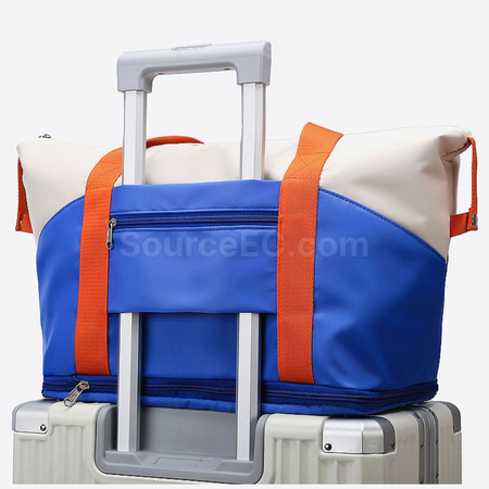 Customization Large-Capacity Color-Blocked Folding Travel Bag Corporate Gifts