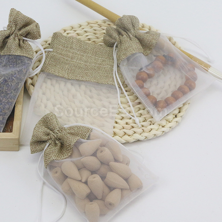 Customization Organza patchwork linen bundle pocket Corporate Gifts