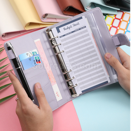 Customization A6 Macaron Folder Notebook Cash Saving Notebook Corporate Gifts