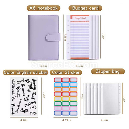 Customization A6 Macaron Folder Notebook Cash Saving Notebook Corporate Gifts