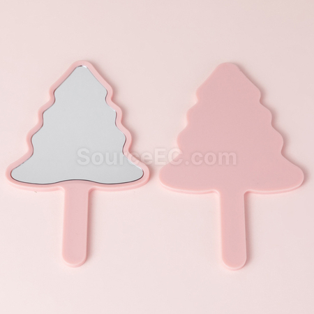 Customization Christmas Tree Handheld Makeup Mirror Corporate Gifts