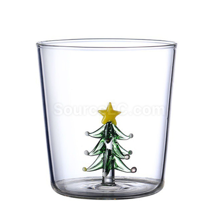 Customization 300ML High Borosilicate Juice Christmas Glass Corporate Gifts