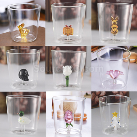 Customization 300ML High Borosilicate Juice Christmas Glass Corporate Gifts