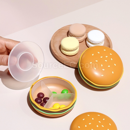 Customization Hamburger Shaped Pill Box Corporate Gifts