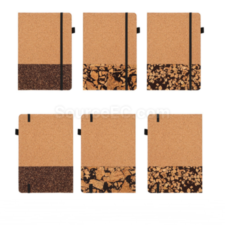 Customization Coffee grounds cork environmentally friendly notebook set Corporate Gifts