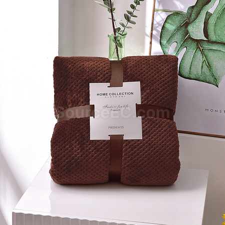 Customization Waffle Flannel Blanket Corporate Gifts