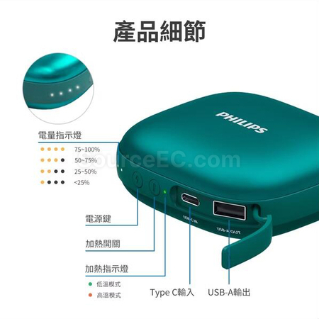 Customization PHILIPS Hand Warmer Mobile Power Bank Corporate Gifts