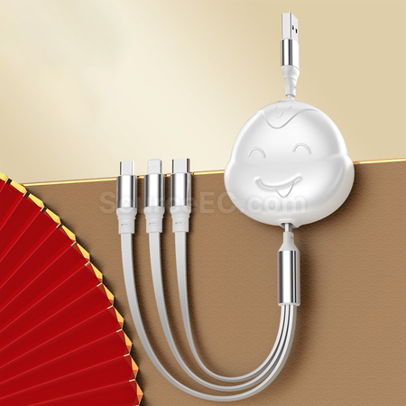 Customization 3 in 1 Retractable Quick Charge Data Line Corporate Gifts