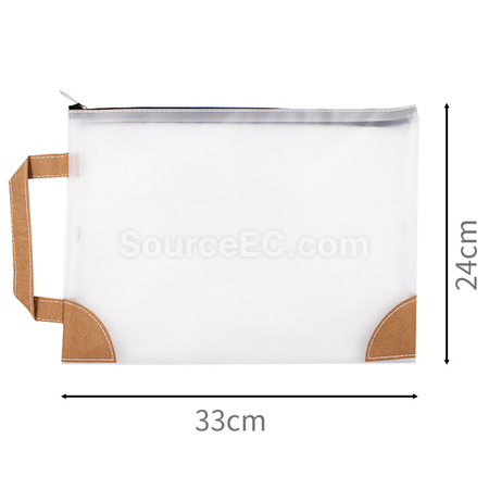 Customization Creative Portable Transparent PVC Zipper Folder Corporate Gifts