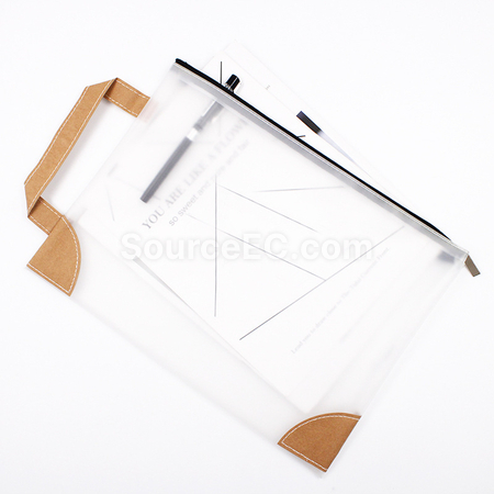 Customization Creative Portable Transparent PVC Zipper Folder Corporate Gifts