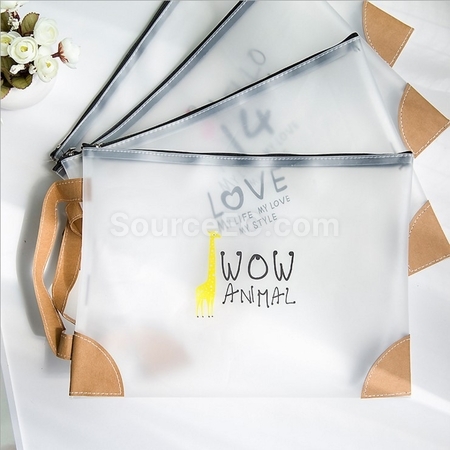 Customization Creative Portable Transparent PVC Zipper Folder Corporate Gifts
