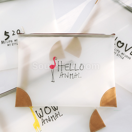 Customization Creative Portable Transparent PVC Zipper Folder Corporate Gifts