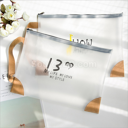Customization Creative Portable Transparent PVC Zipper Folder Corporate Gifts