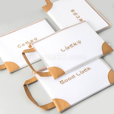 Customization Creative Portable Transparent PVC Zipper Folder Corporate Gifts