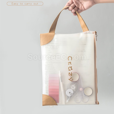 Customization Creative Portable Transparent PVC Zipper Folder Corporate Gifts