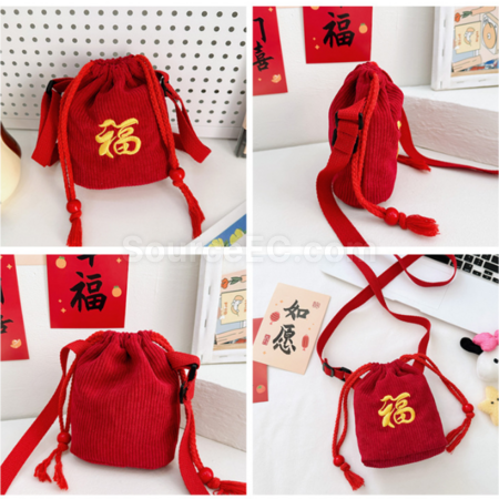 Customization Spring Festival Lucky Bag Crossbody Bag Corporate Gifts