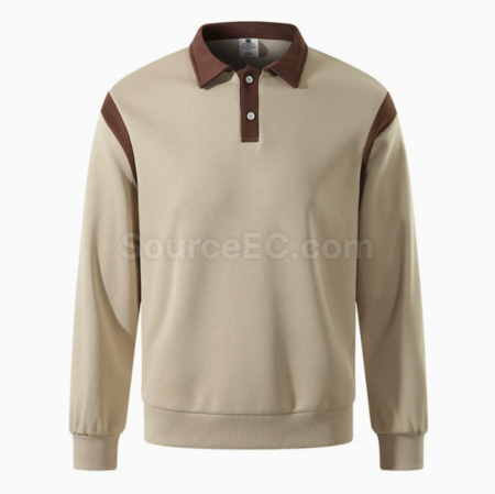 Customization Color blocked polo long sleeves Corporate Gifts