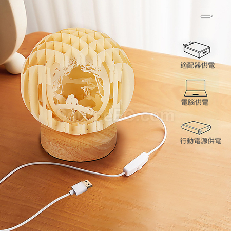 Customization Hand-Folded Paper Sculpture Ball Lamp Corporate Gifts