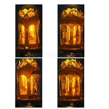 Customization Papercut Lamp with Castle Scenery Corporate Gifts