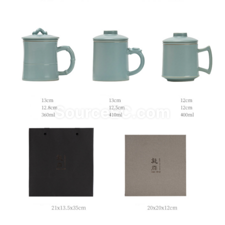 Customization Ceramic filter tea cup Corporate Gifts