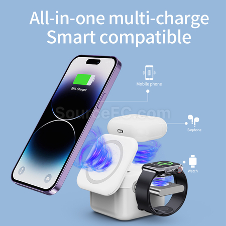 Customization Three-In-One Magnetic Wireless Charging Corporate Gifts