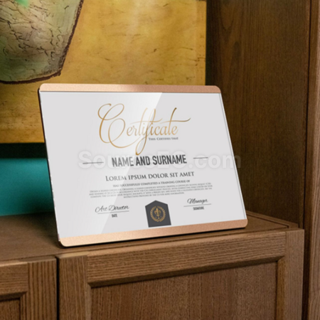 Customization Aluminum alloy bracket certificate photo frame Corporate Gifts