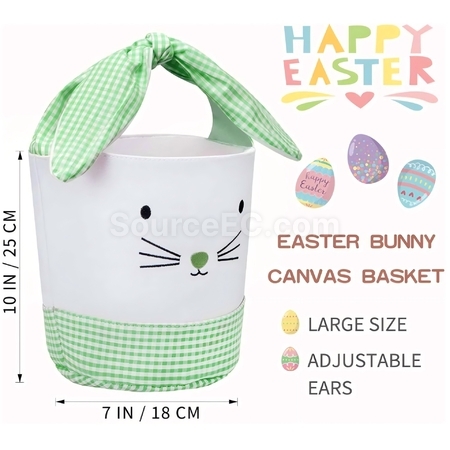 Customization Easter Bunny Canvas Basket Corporate Gifts