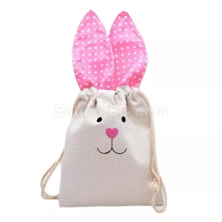 Customization Easter Bunny Ear Drawstring Bag Corporate Gifts
