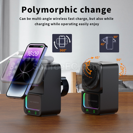 Customization Bluetooth Speaker 5 in 1 Wireless Charger Corporate Gifts