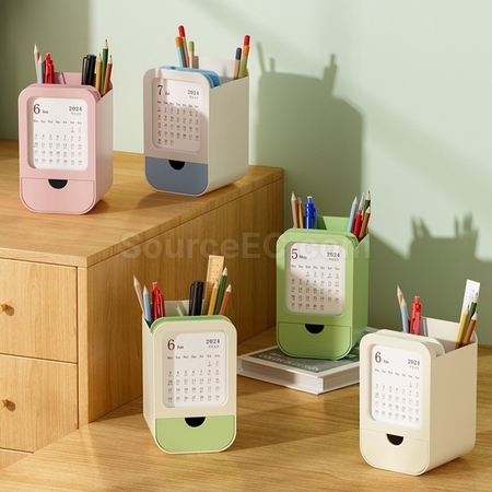 Customization Multifunctional Pen Holder Calendar Storage Box Corporate Gifts