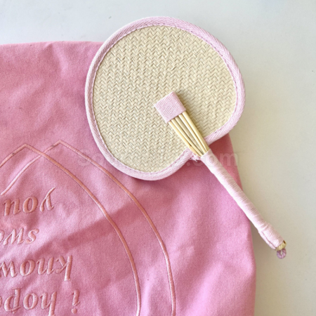 Customization Grass woven fan Corporate Gifts