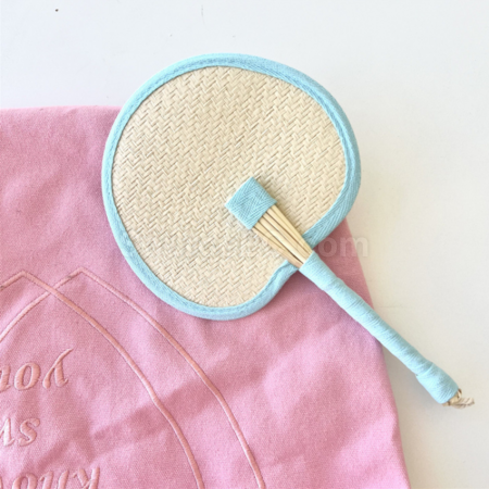 Customization Grass woven fan Corporate Gifts