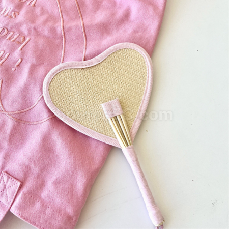 Customization Love Grass Weaving Fan Corporate Gifts