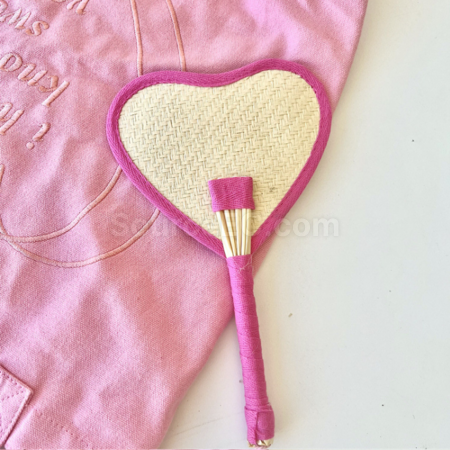 Customization Love Grass Weaving Fan Corporate Gifts