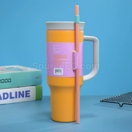 Customization Large capacity double-layer vacuum straw thermos cup Corporate Gifts