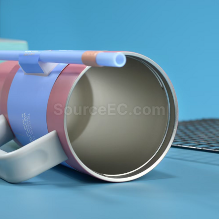 Customization Large capacity double-layer vacuum straw thermos cup Corporate Gifts