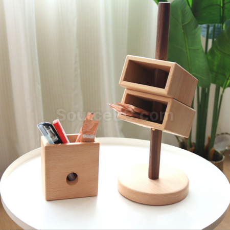 Customization Wooden Pen Holder Storage Tube Corporate Gifts