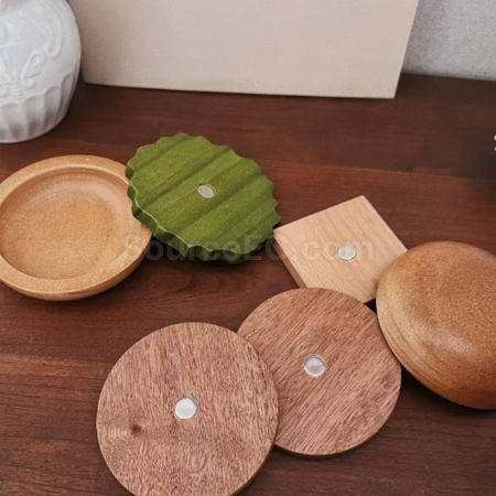 Customization Wooden hamburger shaped coaster Corporate Gifts