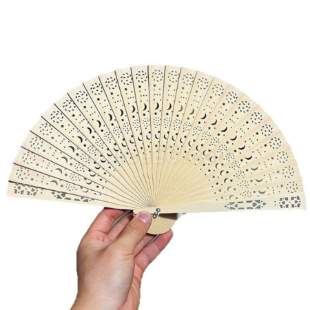 Customization Carved Fragrant Wood Folding Fan Corporate Gifts
