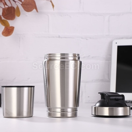 Customization Single Layer Double Section Stainless Steel Shake Cup Corporate Gifts