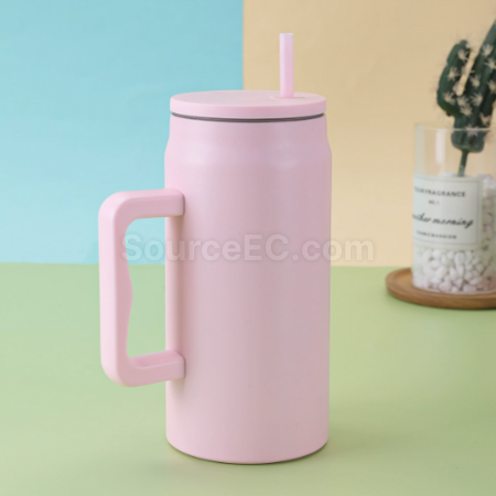 Customization 50OZ Straw handle thermos cup Corporate Gifts