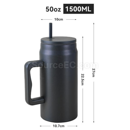 Customization 50OZ Straw handle thermos cup Corporate Gifts