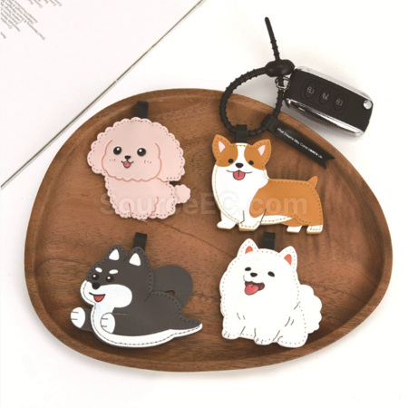 Customization Pinch the sound producing leather keychain Corporate Gifts