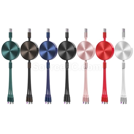 Customization Three-In-One Retractable Data Charging Cable Corporate Gifts