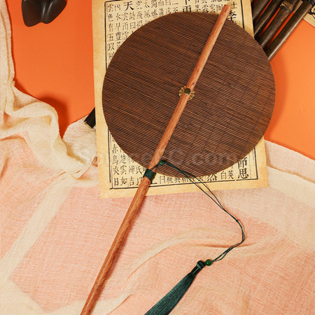 Customization Rotatable Bamboo Round Fan Corporate Gifts
