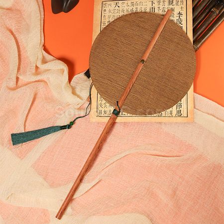 Customization Rotatable Bamboo Round Fan Corporate Gifts